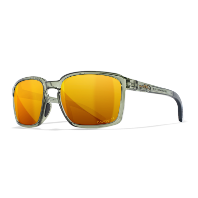 Wiley X Polarizing Goggles Alfa Captivate Bronze Mirror/Gloss Crystal Light Olive Frame