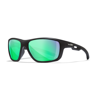 Wiley X Polarized Goggles Aspect Captivate Green Mirror/Matte Black Frame