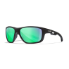 Wiley X Lunettes Polarisantes Aspect Captivate Green Mirror/Matte Black Frame