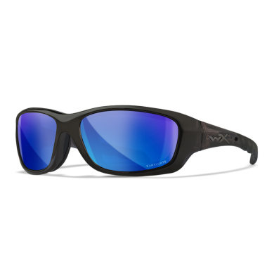 Wiley X Polarizing Goggles Gravity Captivate Blue Mirror/Black Crystal Frame