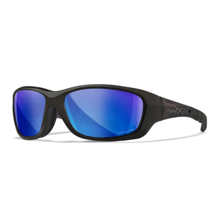 Wiley X Lunettes Polarisantes Gravity Captivate Blue Mirror/Black Crystal Frame