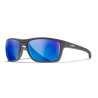 Wiley X Lunettes Polarisantes Kingpin Captivate Blue Mirror/Matt Graphite Frame