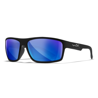 Wiley X Polarized Goggles Peak Captivate Blue Mirror/Matt Black Frame