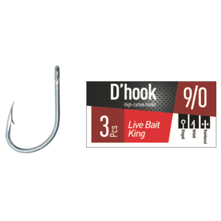 Daiwa D Hook Live Bait King - 3pcs/pk