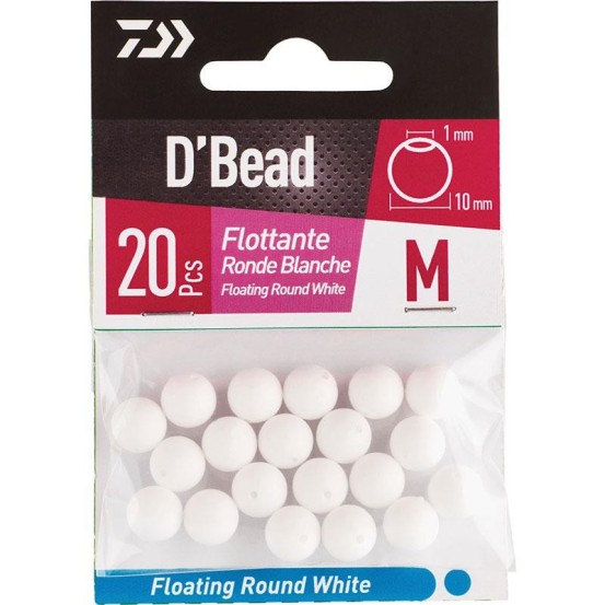 Perlas flotantes redondas Daiwa - 20pcs/pk