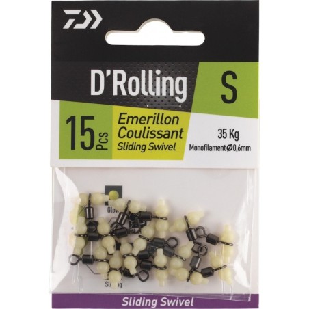 Daiwa Sliding Swivel D Rolling - 15pcs/pk