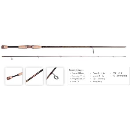 DRAGTLX6.15 - 180cm - 1-5g - 2 Sections