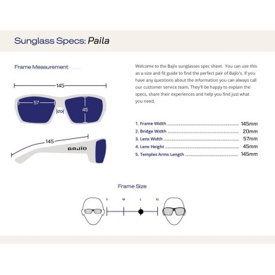 Bajio Sunglasses Paila Black Gloss Frame - Polycarbonate Lens