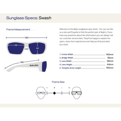 Bajio Sunglasses Swash Seafoam Gloss Frame - Polycarbonate Lens
