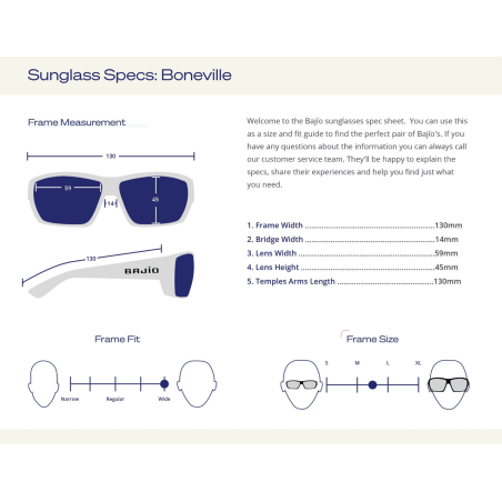 Bajio Sunglasses Boneville Blue Vin Frame - Polycarbonate Lens