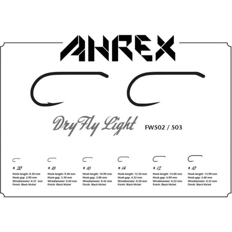 Ahrex FW503 Dry Fly Light Barbless - 24pcs/pk