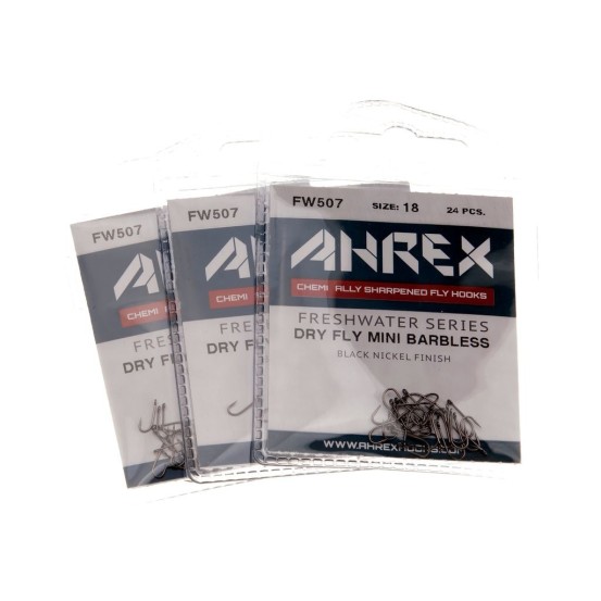 Ahrex FW507 Dry Fly Mini Hook Barbless - 24pcs/pk