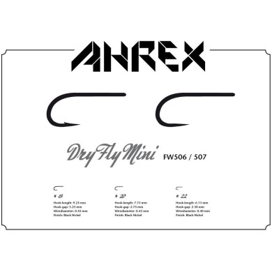 Ahrex FW507 Dry Fly Mini Hook Barbless - 24pcs/pk