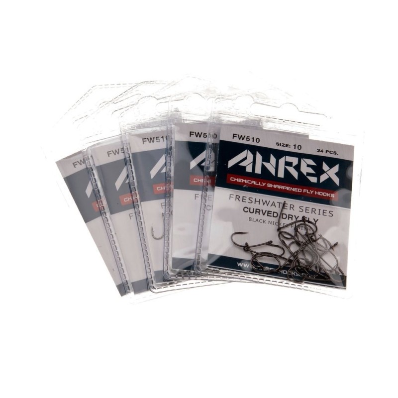 Ahrex FW510 Curved Dry Hook Barbed - 24pcs/pk
