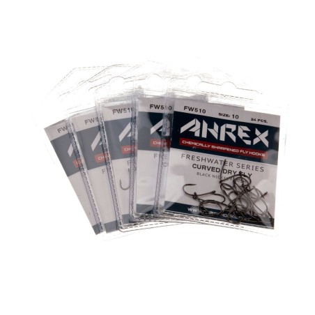Ahrex FW510 Curved Dry Hook Barbed - 24pcs/pk