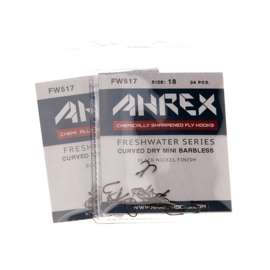 Ahrex FW517 Curved Dry Mini Barbless - 24pcs/pk