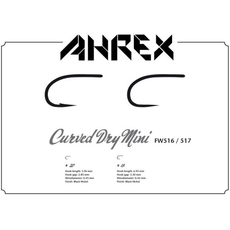 Ahrex FW517 Curved Dry Mini Barbless - 24pcs/pk