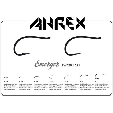 Ahrex FW521 Emerger Hook Barbless - 24pcs/pk