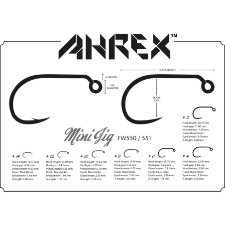 Ahrex FW551 Mini Jig Barbless - 24pcs/pk