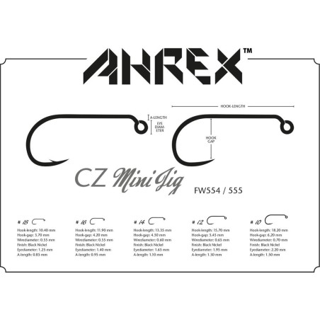 Ahrex FW554 CZ Mini Jig Barbed - 24pcs/pk