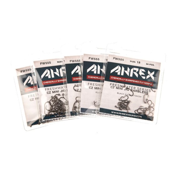 Ahrex FW555 CZ Mini Jig Barbless - 24pcs/pk