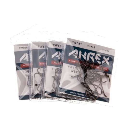 Ahrex FW581 Wet Fly Hook Barbless - 24pcs/pk