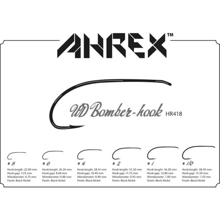 Ahrex HR418 Bomber Hook - 8pcs/pk