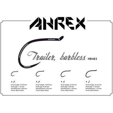 Ahrex HR483 Trailer Hook Barbless - 12pcs/pk