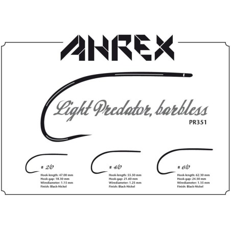 Ahrex PR351 Light Predator Barbless - 8pcs/pk