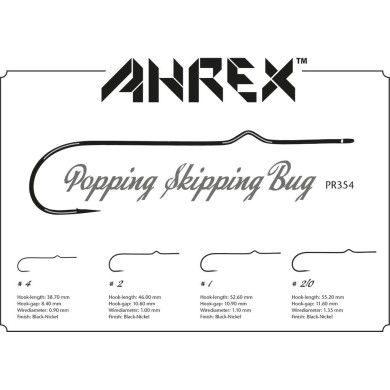 Ahrex PR354 Long Shank Popping-Skipping Bug - 10pcs/pk