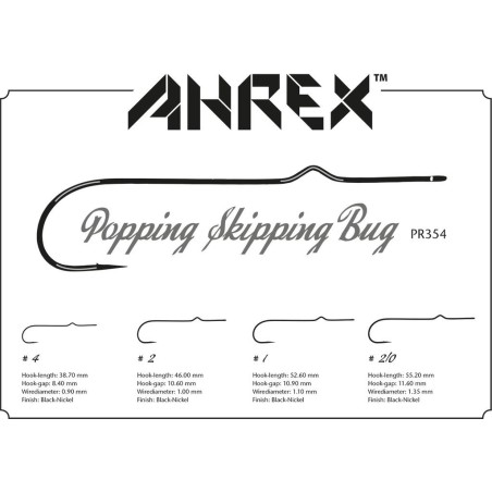 Ahrex PR354 Long Shank Popping-Skipping Bug - 10pcs/pk