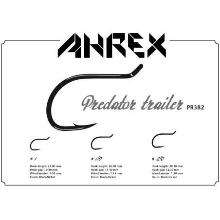 Ahrex PR382 Trailer Hook Barbed - 8pcs/pk