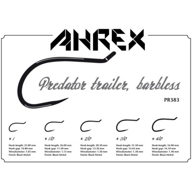 Ahrex PR383 Trailer Hook Barbless - 8pcs/pk