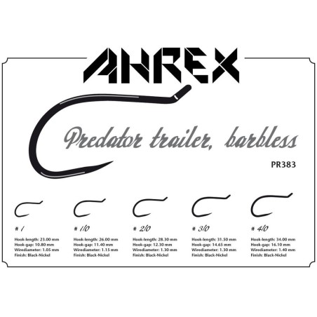 Ahrex PR383 Trailer Hook Barbless - 8pcs/pk