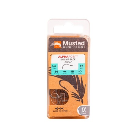 Mustad Heritage C84B Camarón de lomo curvo - 25pcs/pk