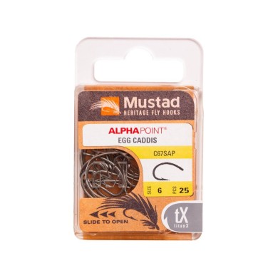 Mustad Heritage C67S Egg/Caddis - 25pcs/pk