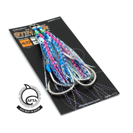 Blue Pink Silver Glow - Size 5/0