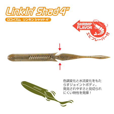 Tiemco Linkin Shad 4" - 10.2cm - 9pcs/pk