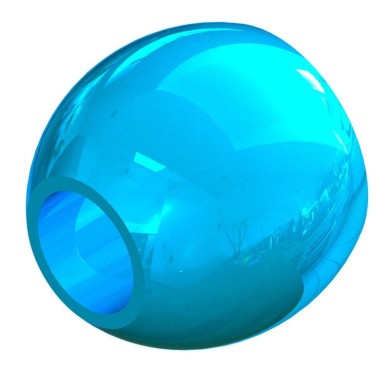 M - 6mm - 9pcs/pk - Blue Metallic