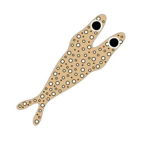 Tan base/Brown - Lined dots - S