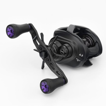 Gomexus Manivelle Carbone de 95mm Poignées TPE pour Shimano Daiwa Abu Lew's