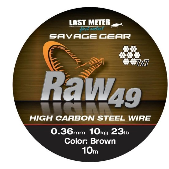Savage Gear Raw49 Steelwire Brown - 10M