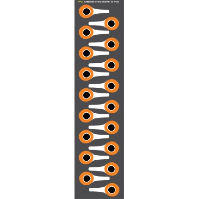 Silver/Hot Orange - 12mm