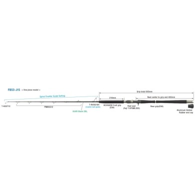 FB53-J15 - 1.60m - 180-500g - PE 8-12 - 1 brin