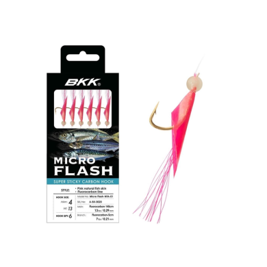 BKK Micro Flash - NFA-02 (Pink fish skin + Green resin - Fluoro)-