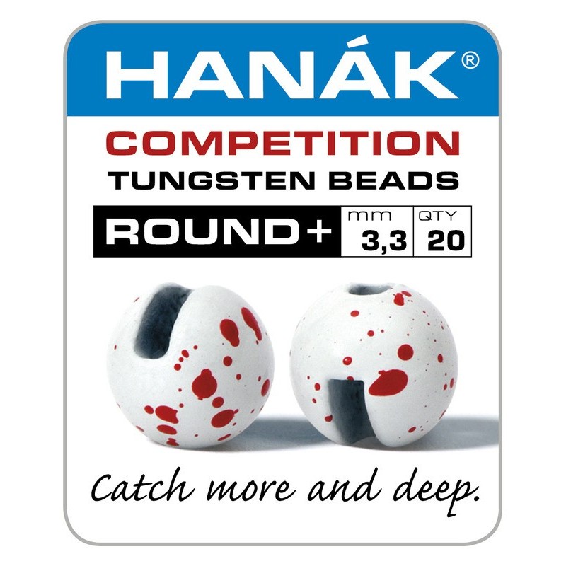 Billes tungstène Hanak Round+ - Blanc et rouge-