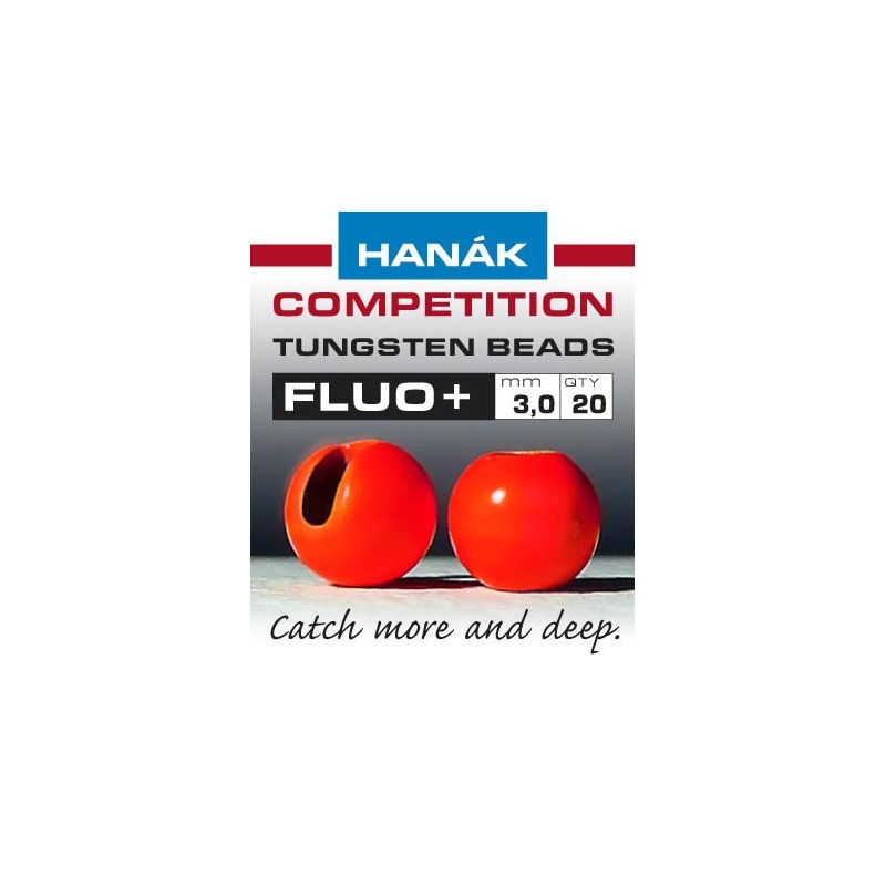 Billes tungstène Hanak Fluo UV+ - Rouge-