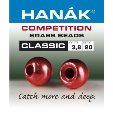 Billes laiton Hanak Classic Metallic - Rouge métallisé-