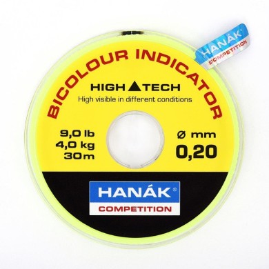Fil indicateur bicolore Hanak jaune fluo / noir 30 m-