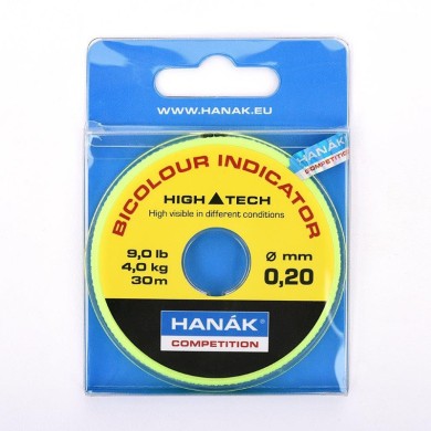 Fil indicateur bicolore Hanak jaune fluo / noir 30 m-